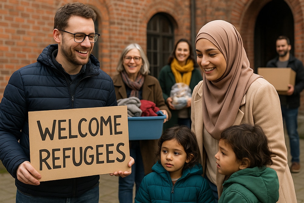 بلجيكا تفتح أبوابها: تضامن شعبي واسع مع اللاجئين الجدد