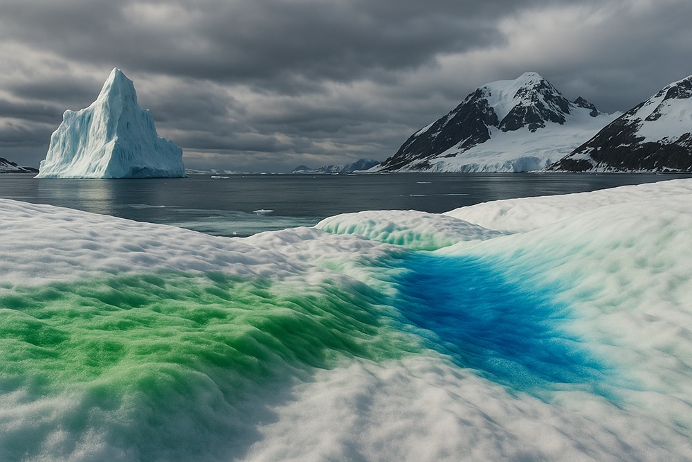 ثلوج خضراء وزرقاء: ألوان غامضة في القطب الجنوبي
