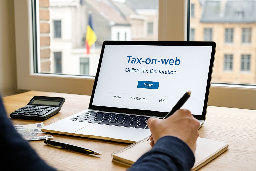 كيفية ملء إقرار الضرائب إلكترونيًا في بلجيكا 2025: دليل عملي مبسط خطوة بخطوة