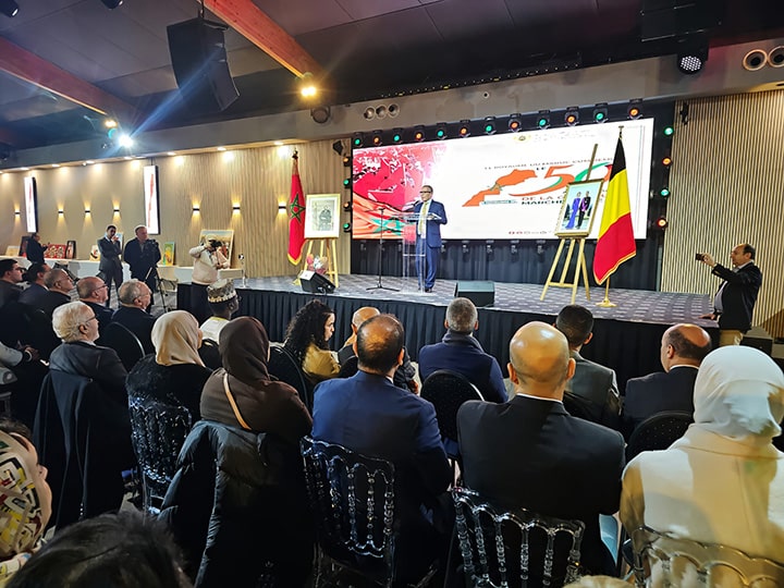 الجالية المغربية ببروكسل تحتفل بالمسيرة الخضراء في أجواء وطنية مميزة