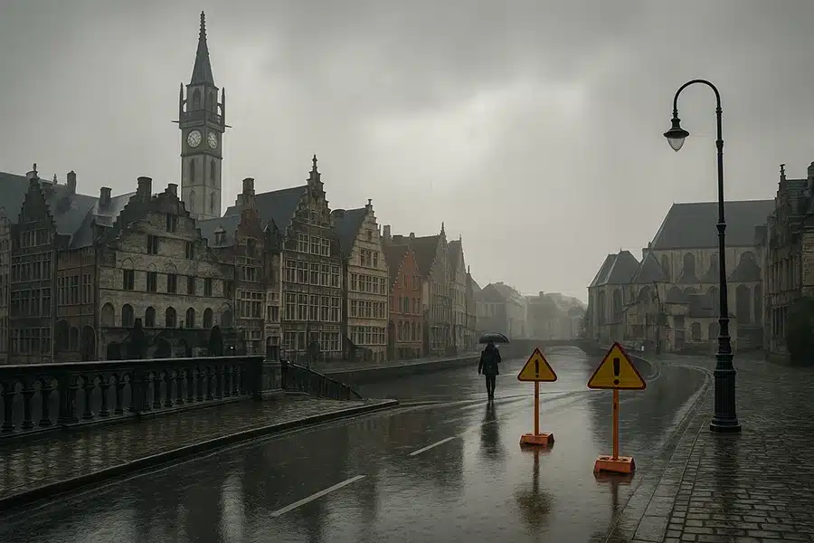 الطقس في بلجيكا اليوم يتقلب بين أمطار غزيرة وسحب كثيفة