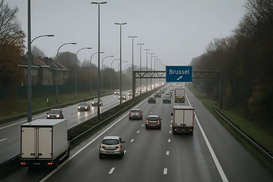 حركة المرور في بلجيكا اليوم صباح بطيء بسبب الجليد والتحذير الأصفر