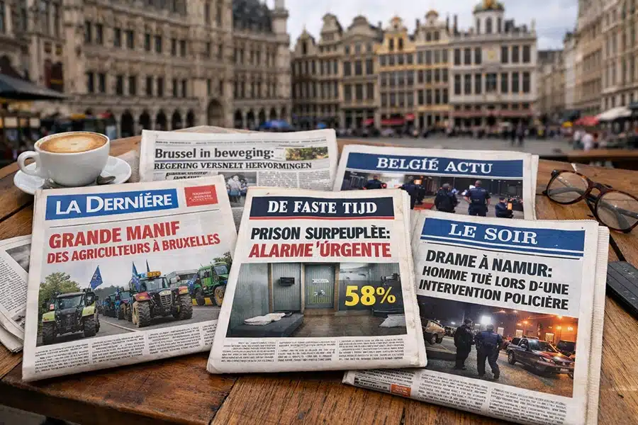 أخبار بلجيكا اليوم: احتجاجات الفلاحين وأزمة السجون وتحول سياسي ببروكسل