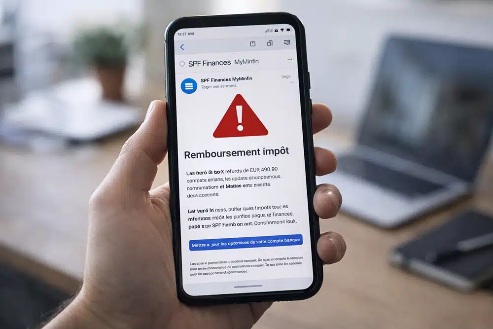 تحذير رسمي: رسالة مزيفة باسم SPF Finances تروّج لاسترجاع ضريبي وهمي