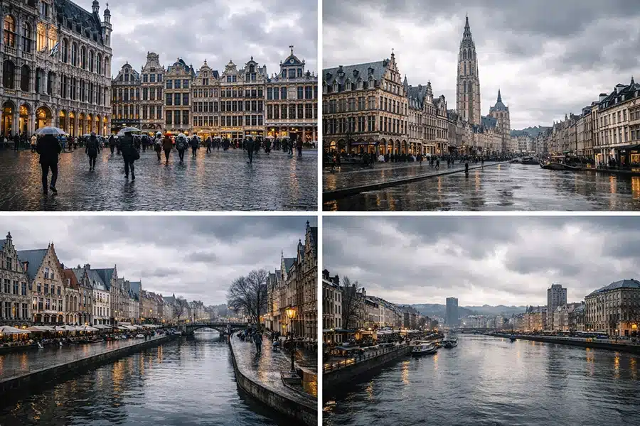 الطقس في بلجيكا اليوم أجواء شتوية غائمة ودرجات حرارة معتدلة