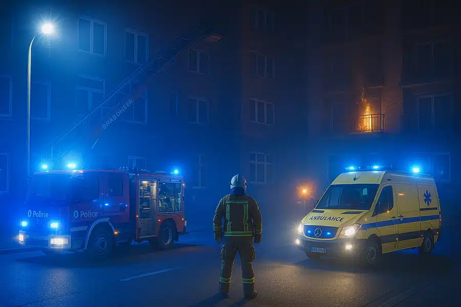 وفاة امرأة في حريق شقة سكنية بحي أوكل جنوب بروكسل