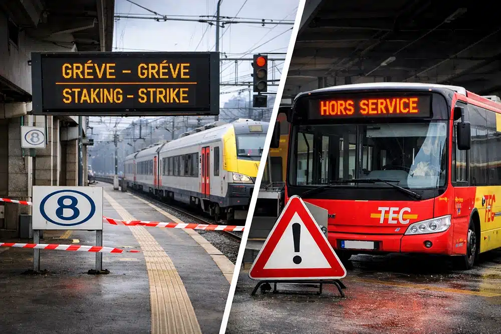 إضراب واسع يربك النقل العمومي في بلجيكا بين 26 و30 يناير