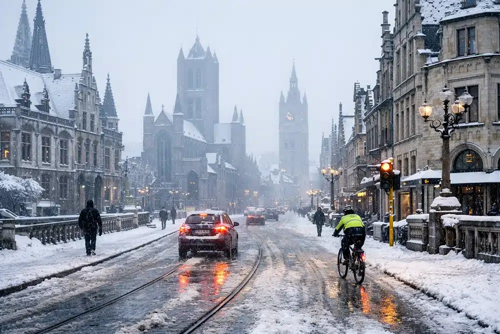 الطقس في بلجيكا اليوم: تساقطات ثلجية وتنبيه برتقالي للانزلاق