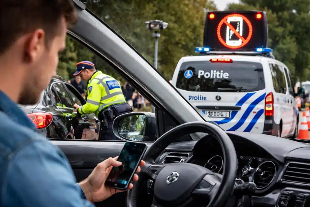 استعمال الهاتف أثناء القيادة يجر آلاف المخالفات في بلجيكا
